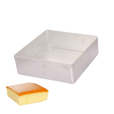 1PC Size 9 x 9 x 2 Inch Capacity ~1 Kg Aluminium Baking Pan Silver Square Loaf Bread Cake Mould Bakeware Mousse Pudding Cheese Chocolate Fruit Cakes Containers Mold Tins Tray for Ovens