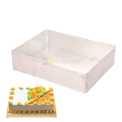 1PC Size 9 x 7 x 2 Inch Capacity ~1 Kg Aluminium Baking Pan Silver Rectangle Big Loaf Bread Mould Bakeware Mousse Pudding Cheese Fruit Chocolate Cakes Containers Mold Tins Tray for Ovens