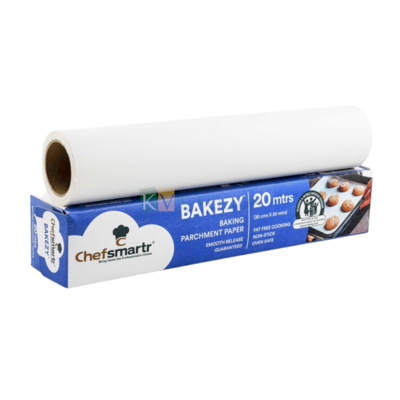 1 PC 5 Meter Width 30 cms BAKEZY Baking Parchment Paper Roll Non Stick Oven Safe Proof Baking Parchment Paper Roll Chefsmartr Baking Butter Paper, Fat Free Cooking Eco-Friendly baking Cookies, Cakes