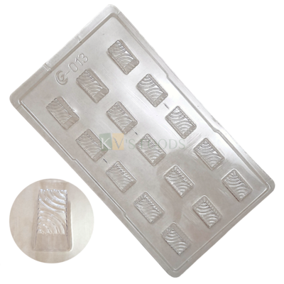 1 PC Size 11.4 x 6.6 Inches, Thickness 1.6 cm Rectangle 15 Cavity PVC Chocolate Mould Transparent Candy Molds Chocolate Mould Garnishing Gummy Jelly Ice Cube Making DIY Cake Decorations