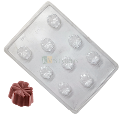 1 PC Size 9.5 x 6.7 Inches, Thickness 1.6 cm Rectangle 9 Cavity Clover PVC Chocolate Mould Transparent Candy Molds Chocolate Mould Garnishing Gummy Jelly Ice Cube Making DIY Cake Decorations