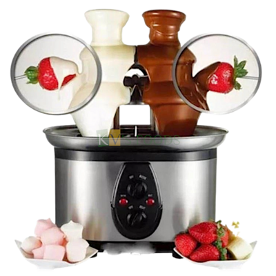 1PC Stainless Steel Double 2 Tier Tower Chocolate Fountain Machine, Capacity 680 grams Chocolate, Used at Weddings, Birthdays, Corporate Events, or Other gatherings