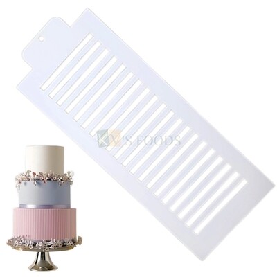 1PC Vertical Line Strips Pattern, Geometrical Designs Cake Decorating Stencil Pattern Template, Wedding Cake Decoration, Anniversary Cakes, Side/Top Cake Designing Mesh Tool Lace Decoration Border