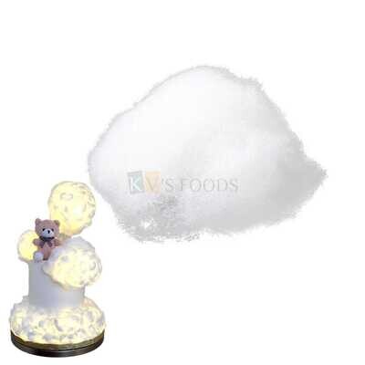 45 Grams Artificial Polyester Cotton for Cloud Theme Birthday Party Decorations, Dummy Cake Decorations, Non-Edible Stuff Pillow Filler, Doll Stuffed Cotton, Crafts Toys