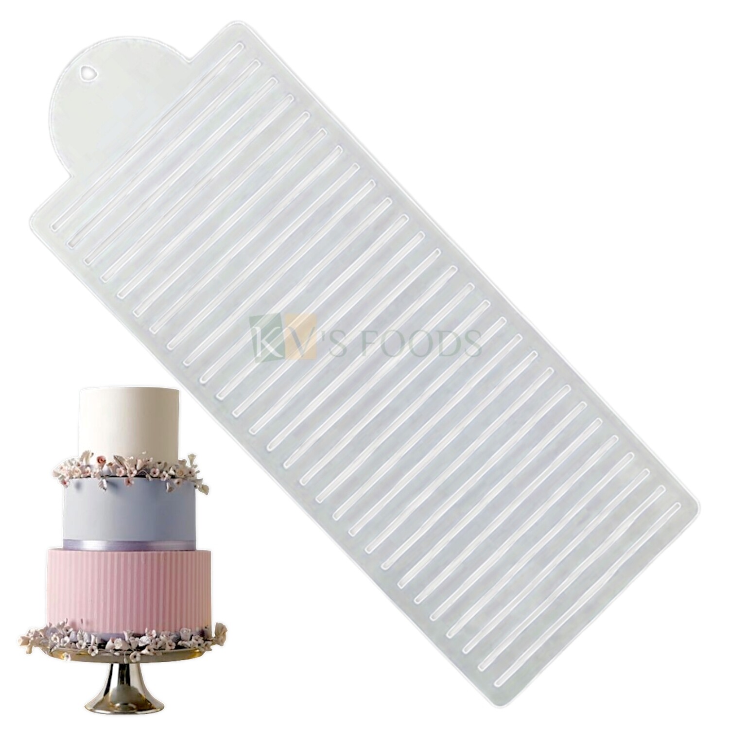 1PC Verticle Line Strips Pattern Geometrical Design Cake Decorating Stencil Template, Wedding Cake Decoration, Anniversary Cakes, Side/Top Cake Designing Mesh Tool Lace Decoration Border
