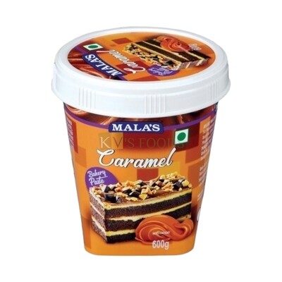 600 Grams Mala's Caramel Paste Tub, Bakery Paste, Can be used for Ice-cream Toppings, Waffles, Milk Shake, Cold Coffee, Between Cakes
