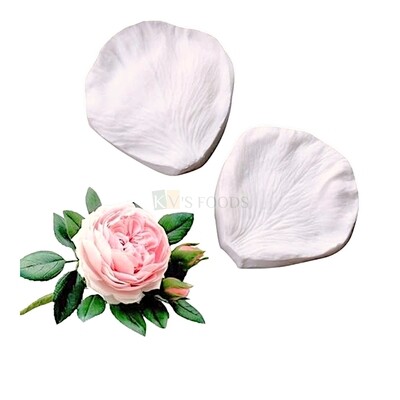 2 PC White Silicone Fondant Big Rose Poeny Flowers Petals Chocolate Mould, Nature Garden Theme, Birthday Theme Wedding Anniversary Cakes Decorating Flexible Moulds DIY Cake Decorations
