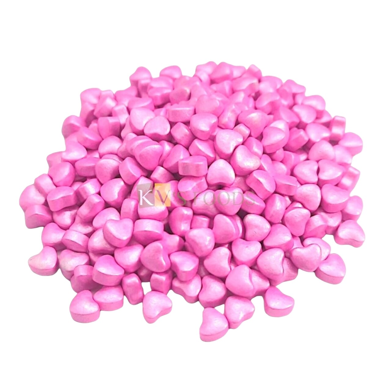 Pink Colour Small Heart Shaped Edible Sprinkles Confetti, Decorative Toppings for Birthday Cakes, Doughnuts, Ice-creams, Cakepops, Cakesicles, Cookies Dessets DIY Valentines Cake Decorations