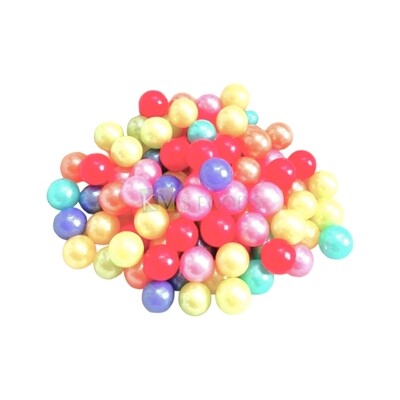 Rainbow Multicoloured Pearl Shiny Big Size Moti Sugar Balls, Circle Shaped Edible Sprinkles Confetti, Decorative Toppings for Birthday Doughnuts, Ice-Creams Cakesicles DIY Baby Shower Cake Decorations