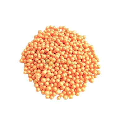 Metallic Golden Colour Pearl Shiny Medium Size Moti Sugar Balls, Circle Shaped Edible Sprinkles Confetti, Decorative Toppings for Birthday Doughnuts, Cakesicles DIY Baby Shower Cake Decorations