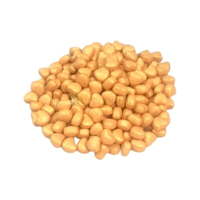 Golden Colour Small Heart Shaped Edible Sprinkles Confetti, Decorative Toppings for Birthday Doughnuts, Cakepops Cakesicles Ice-creams Cookies Desserts Candy DIY Cake Decorations