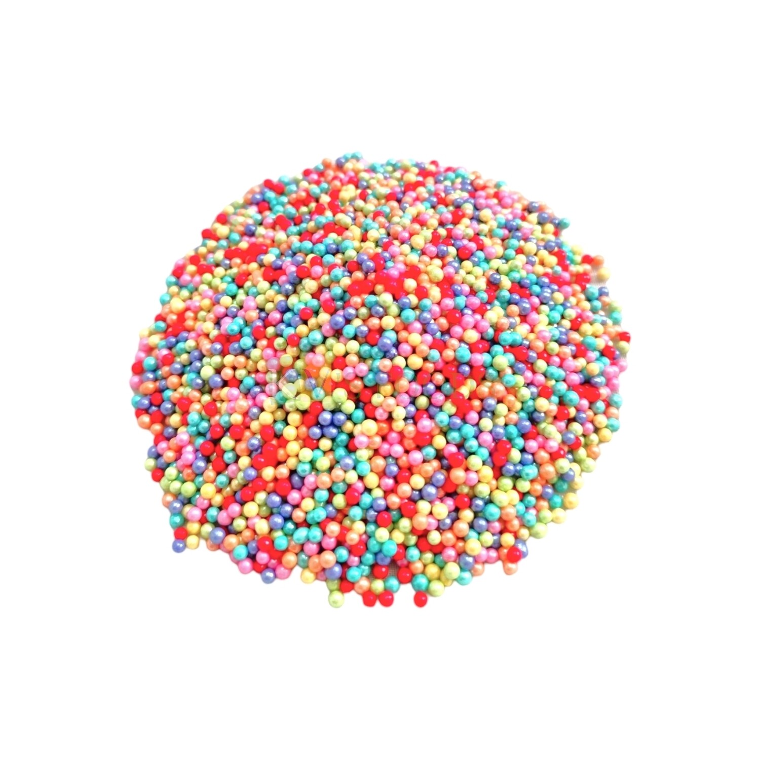 Rainbow Multicoloured Pearl Shiny Mini Zero Size Moti Sugar Balls, Circle Shaped Edible Sprinkles Confetti, Decorative Toppings for Birthday Doughnuts, Ice-Cream Cakesicles DIY Cake Decorations