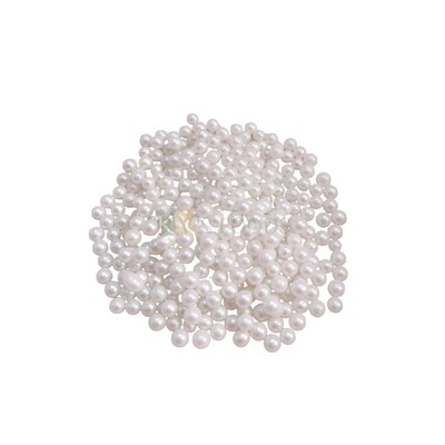 Metallic White Colour Pearl Shiny Small Size Moti Sugar Balls, Circle Shaped Edible Sprinkles Confetti, Decorative Toppings for Birthday Doughnuts, Cakesicles DIY Baby Shower Cake Decorations