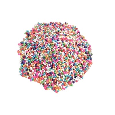 Rainbow Multicoloured Pearl Shiny Mini Zero Size Moti Sugar Balls, Circle Shaped Edible Sprinkles Confetti, Decorative Toppings for Birthday Doughnuts, Ice-Cream Cakesicles DIY Cake Decorations