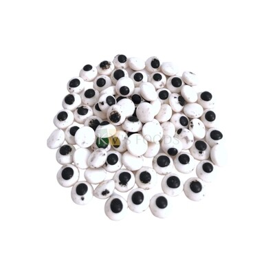 Eyeball Shape Black White Colour Sugar Balls, Circle Shaped Edible Sprinkles Confetti, Decorative Perfect for Birthday Cartoon Cakes, Cupcakes, Desserts, Halloween Christmas, Easter Theme, Candy Eyes