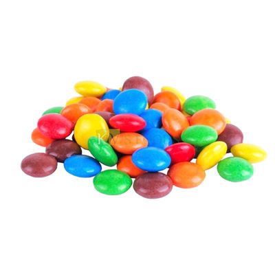 Rainbow Multicoloured Circle Shaped Edible Chocolate Gems Sprinkles Confetti, Munchies, Decorative Toppings for Birthday Cakes Ice-Creams Desserts DIY Baby Shower Cake Decorations