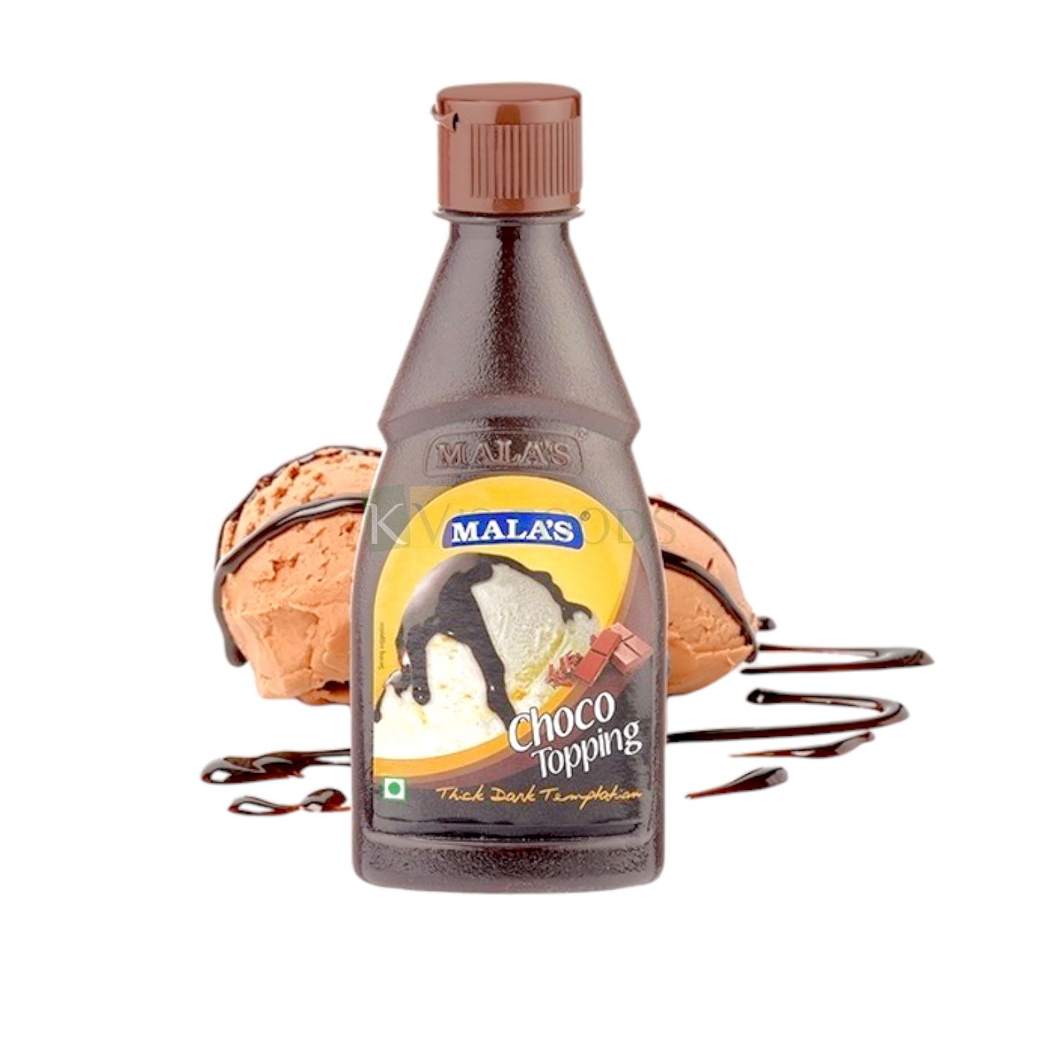 200 ML Mala&#39;s Choco Topping Sauce, Chocolate Flavour, Can be used as Toppings on Ice-Creams, Desserts, Cakes, Shakes, Gourmet Coffees, Frappe Shakes, Cold Beverages DIY Cake Decorations