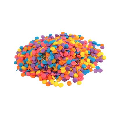 Rainbow Multicoloured Shiny Mini Disc, Sequin, Munchies Circle Shaped Edible Sprinkles Confetti, Decorative Toppings for Birthday Doughnuts, Mini Sugar Flat Beans, Wedding Cake Dessert Decorations