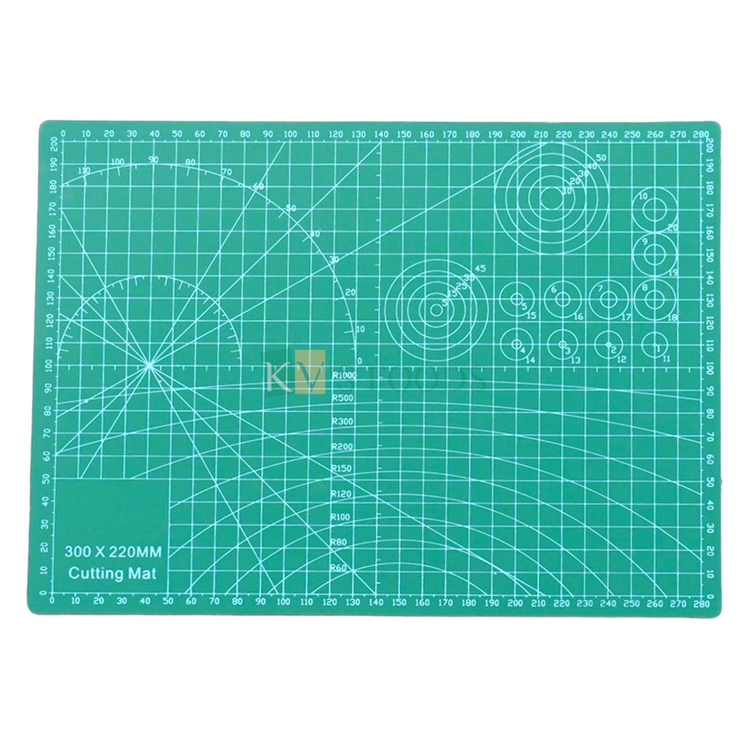 1 PC Green Multipurpose Self Healing Sewing A4 Size 11.7 x 8.6 Inch Cutting Mat with Measurements, Non-slip, Doube Sided Flexible Crafting, Dressmaking, Foldable Cutting Pad, Quilting Model Tool Board