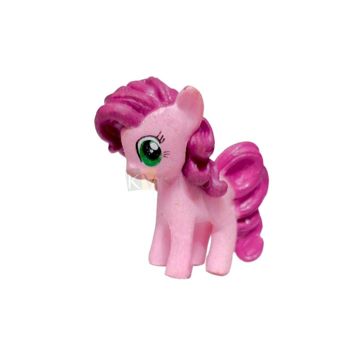 1PC Length 1.7 Inch Small Pinkie Pie Pink My Little Pony Friends  Miniature, Action Figurine Horses Cake Toppers, Animal Figure, Kids Girls Birthday Party, Children&#39;s Play Toys, Room, Cake Decorations