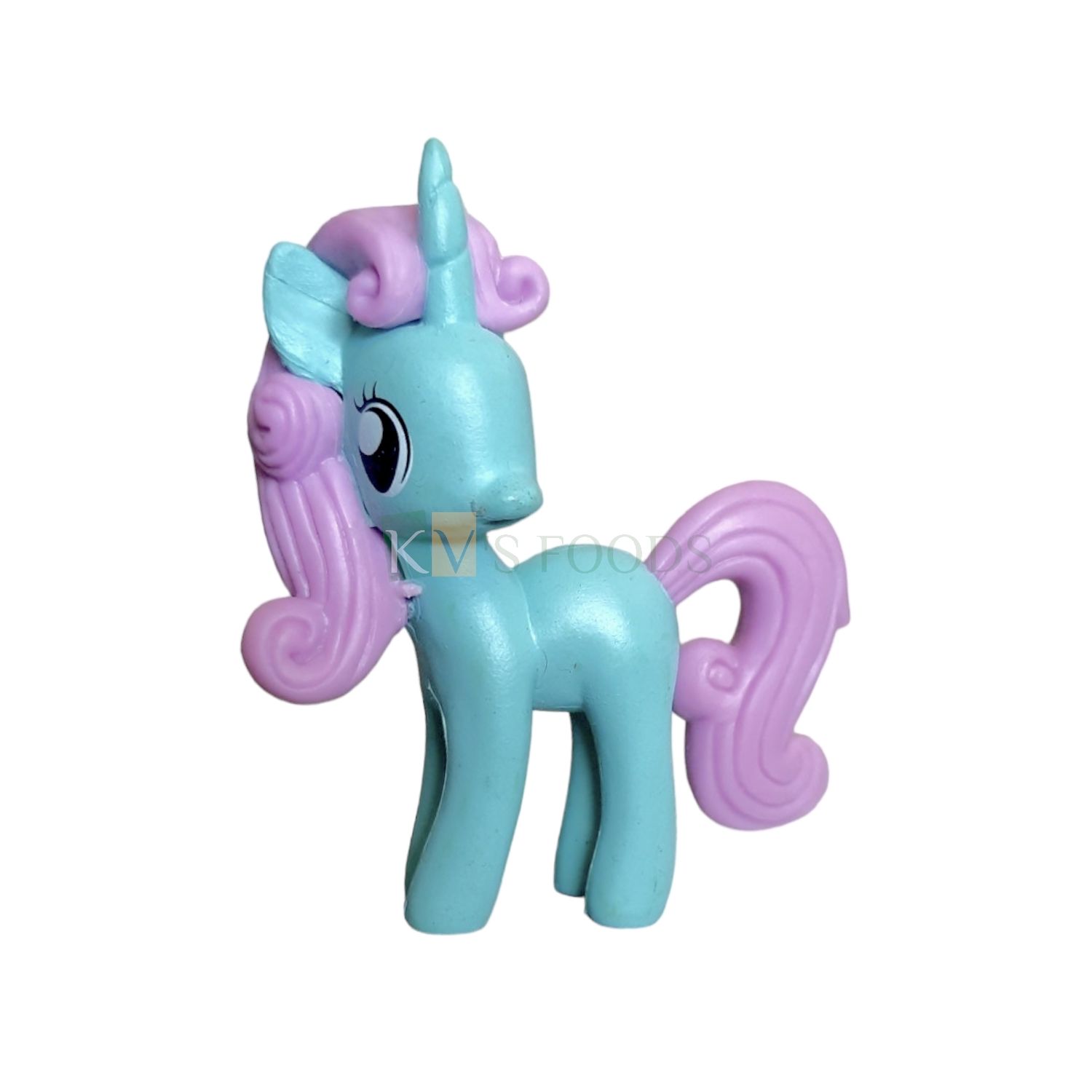 1PC Length 2.1 Inch Big Sweetie Belle Light Blue, Purple My Little Pony Friends Miniature Character Cake Topper, Action Horses Animal Figure, Kids Girls Birthday Party, Children&#39;s Play Toy Decorations