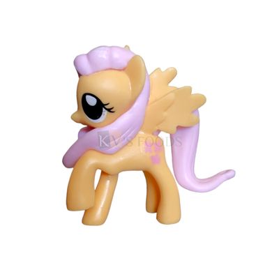 1PC Length 2.5 Inch, Big Fluttershy Yellow Pink My Little Pony Friend Miniature, Action Figurine Horses Cake Toppers, Animal Figure, Kids Girls Birthday Party, Children&#39;s Play Toys, Cake Decorations