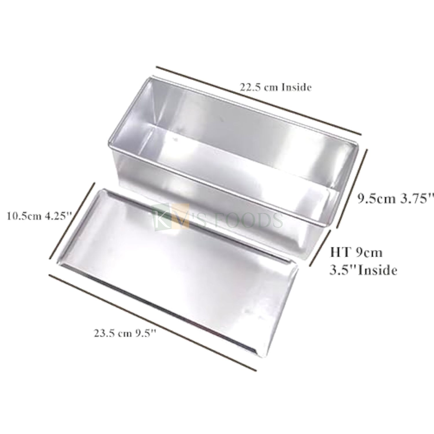 1PC Size x x Inch Capacity to Kg, Baking Aluminium Big  Bread Cake Rectangular Mould With Lid, Panettone Bun Cake Bakeware Pan for 