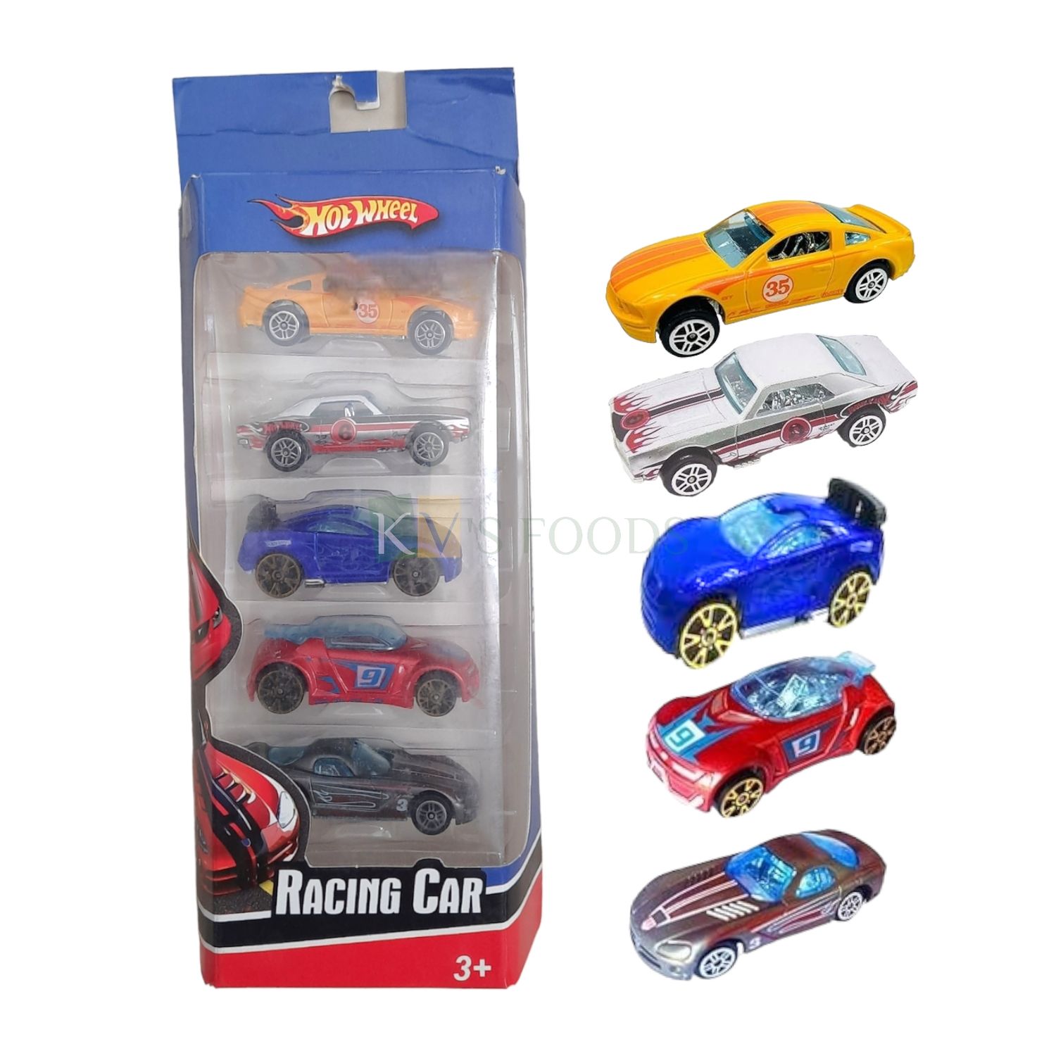 5 PCS Small Blue Red Silver Grey Yellow Marvel Avengers Theme Racing Car Set Cake Topper, Die Cast Cars Vehicles Boys Happy Birthday Theme, Push GO Car Toy Miniature Figurine Play Toy DIY Cake Decor