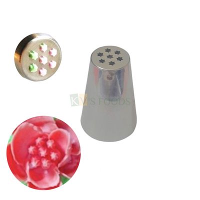 1 PC Stainless Steel Small 7 Star Shape Icing Piping Cake Nozzle, Flower Cake Decoration Tip for Frosting Whipping, Butter Cream, Pastry, Muffin, Cupcake Desserts, Birthday Wedding  Kitchen Tools