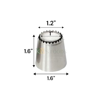 PC Big Stainless Steel Sultan Rosette Icing Piping Cake Nozzle