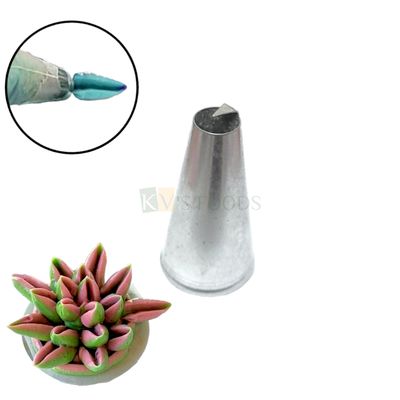 1 PC Stainless Steel Big Succulent Plant Leaf Shape Icing Piping Cake Nozzle, Underwater, Aquarium, Ocean, Sea Birthday Theme, For Frosting, Whipping, Butter Cream, Pastry, Cupcakes Cakes Kitchen Tool