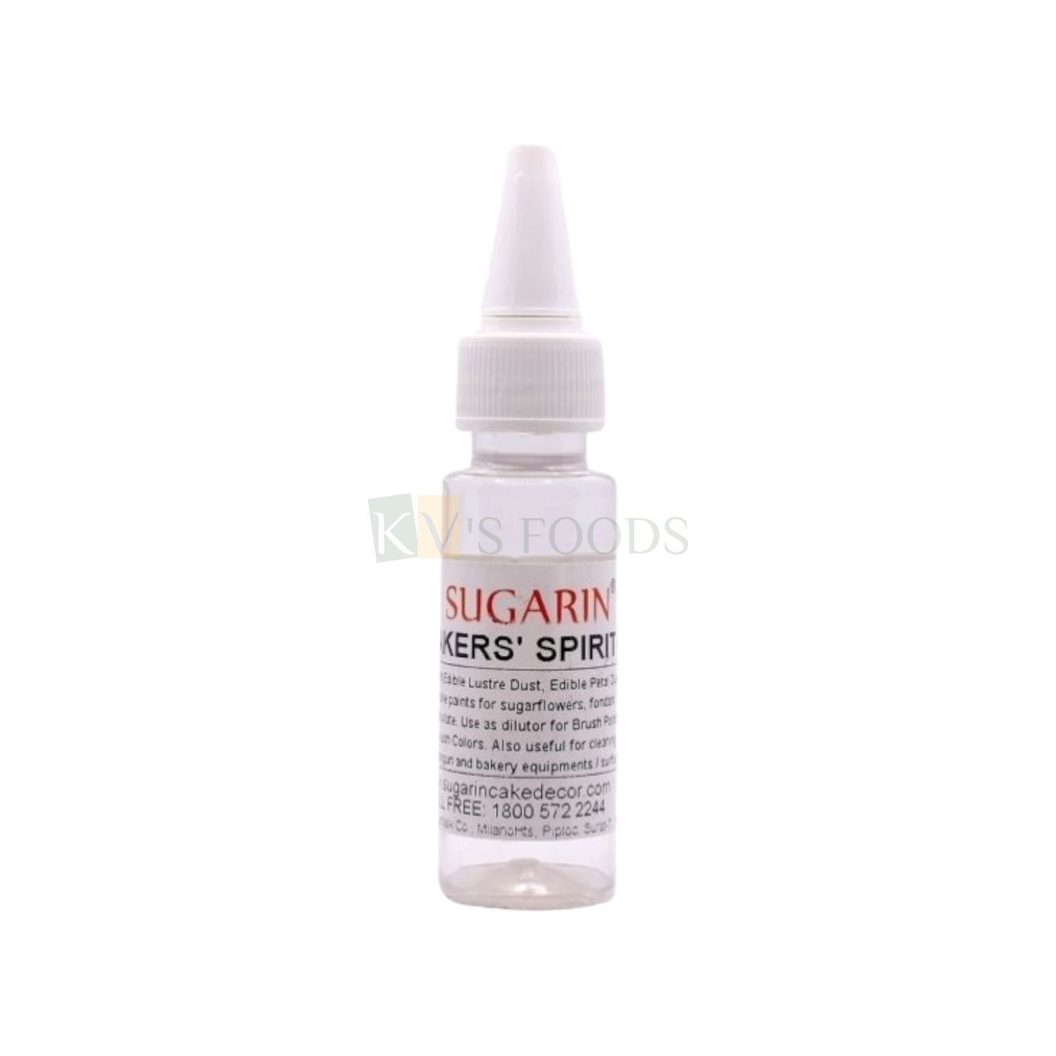 30 ML Sugarin Bakers&#39; Spirit (Rejuvanator Fluid), Mix with Edible Lustre Dust, Edible Petal Dust to make paints for Sugarflowers Fondant and Chocolates