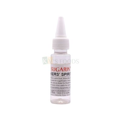 30 ML Sugarin Bakers&#39; Spirit (Rejuvanator Fluid), Mix with Edible Lustre Dust, Edible Petal Dust to make paints for Sugarflowers Fondant and Chocolates