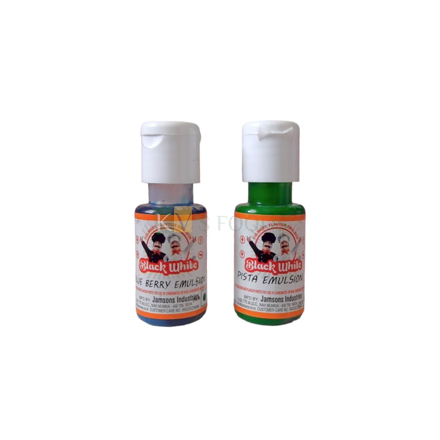 20 ML Black White Culinery Flavoured Emulsion Blue Berry, Pista Flavour, For Cakes, Ice-creams, Dessert, Milkshake, Cookies, Sherbert, Icegola, Cookies, Syrups,  Pastry DIY Cake Decorations
