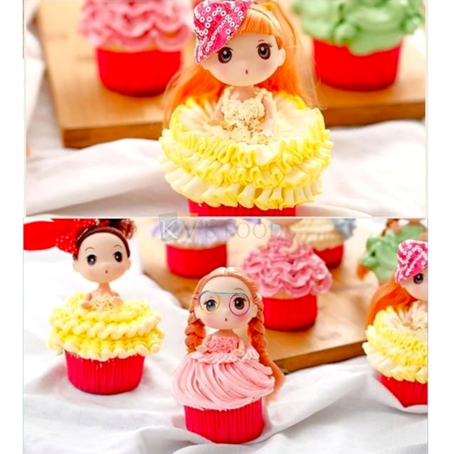 PCS Stainless Steel Nozzles and Coupler Set, Small Size, Doll Skirt Dress  Pastry Cupcake Nozzles, Frill Icing Piping Tip for Frosting Whipping,