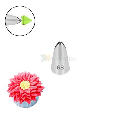 1 PC Stainless Steel Small Leaf Shape Tip Icing Piping Cake Nozzle No. 68, Garden Theme, Birthday Theme, For Frosting, Whipping, Butter Cream, Pastry, Muffin, Cupcakes Leaves Decoration Kitchen Tool