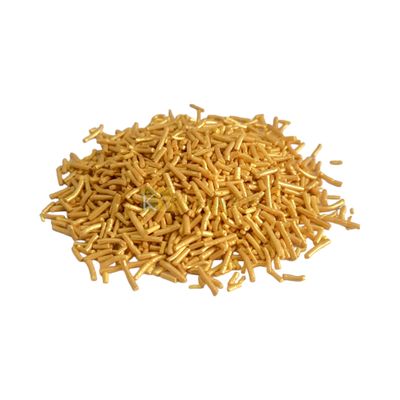 Imported Golden Colour Vermicelli Edible Sev Sprinkles Confetti, Decorative Topping for Birthday Doughnuts, Ice-creams Cakepops Cakesicles Pastry, Desserts Cupcakes, DIY Wedding Cake Decorations