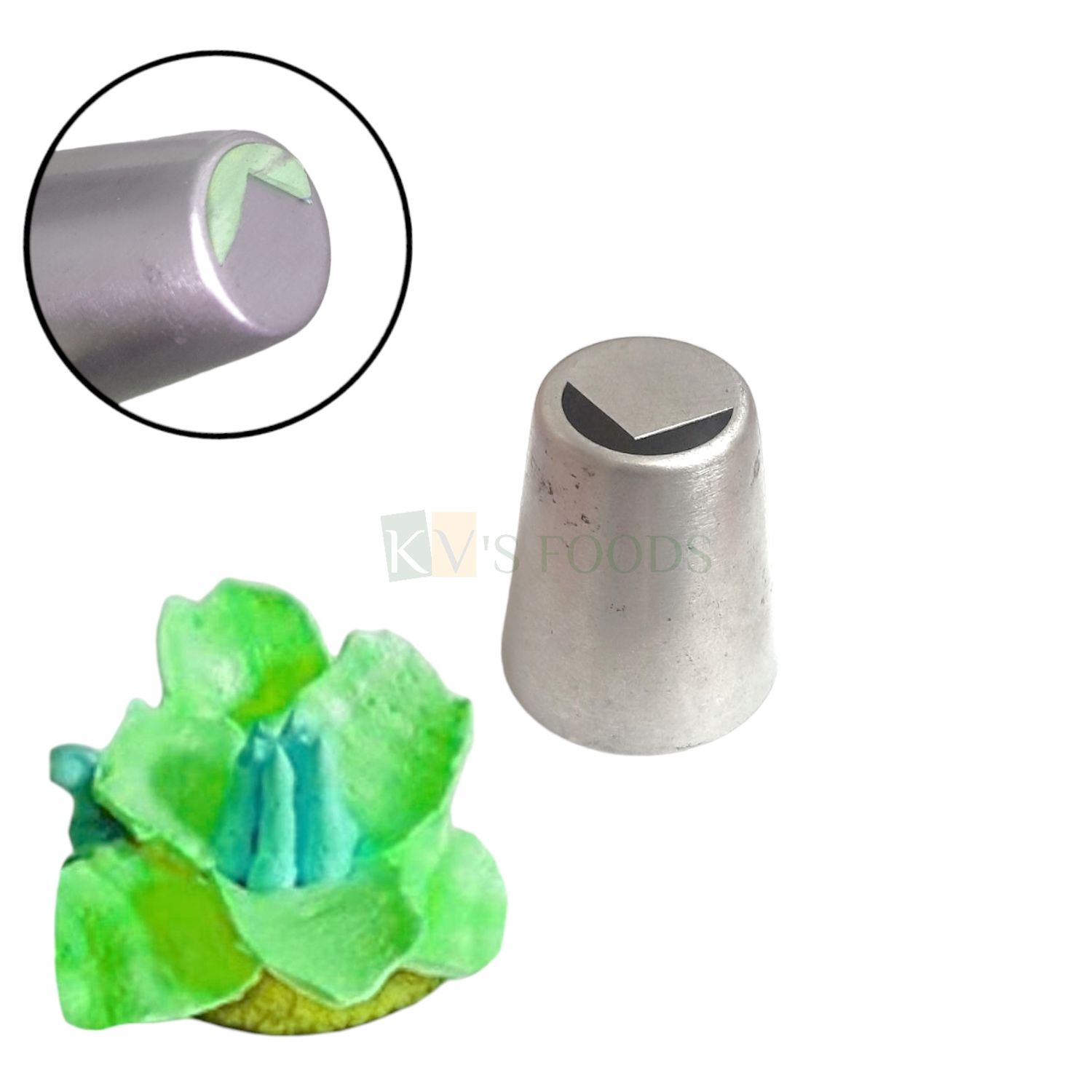 1 PC Stainless Steel Big Russian Daffodil Lily Flower Curved Petals Shape Icing Piping Cake Nozzle, For Frosting Whipping, Butter Cream, Pastry Cake Cupcake Dessert DIY Birthday Cake Decorations Tool