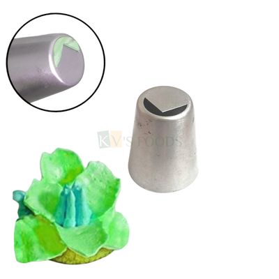 1 PC Stainless Steel Big Russian Daffodil Lily Flower Curved Petals Shape Icing Piping Cake Nozzle, For Frosting Whipping, Butter Cream, Pastry Cake Cupcake Dessert DIY Birthday Cake Decorations Tool