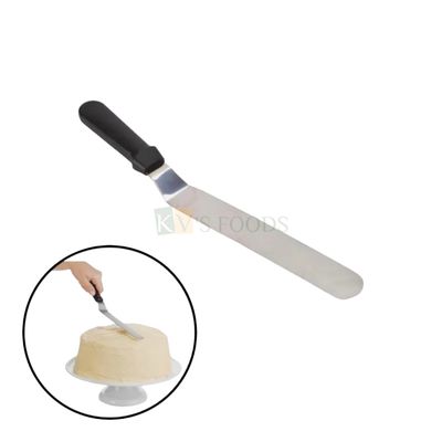 10.63 Inch Small Angular Stainless Steel Cake Pallette Bend Knife, Icing Cake Decorating Frosting, Whipping Buttercream Spatulas, Professional Cake Cream Stripping, Spreading, Shaping, Picking Tools