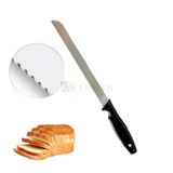 14 Inch Big Stainless Steel Bread Cake Cutting Wide Teeth Knife, Serrated Bread Slicer Knife, Tools, Professional Kitchen Cake Bread Knife, Kitchen Home Cutlery, Slicing Cakes, Pastry, Fruits