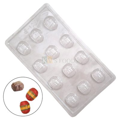 1 PC 12 Cavity Diwali Pataka Firecracker Sutli Bombs PVC Chocolate Mould, Size 11.4 x 6.6 Inch, Thickness 1.6 cm, Diwali Festival Firecracker Making Chocolate Mold, Cake Garnishing DIY Food Decoration