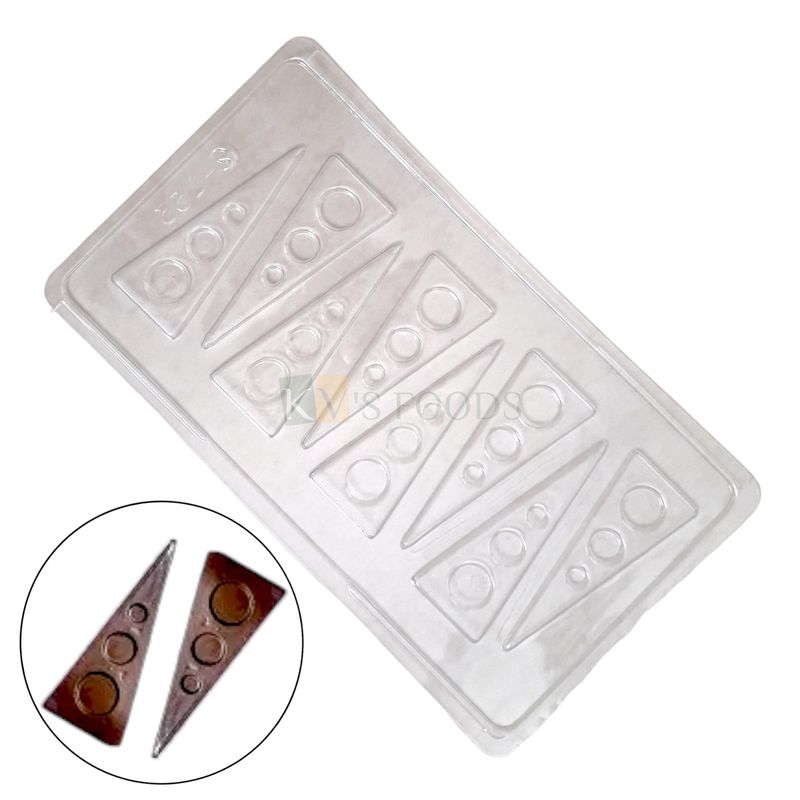 1 PC Size 11.5 x 6.5 Inches, Thickness 0.5 cm, Rectangle, Triangle Shape PVC Chocolate Mould, 8 Cavity Transparent Candy Molds Gummy Jelly Garnishing DIY Birthday Cake Decorations