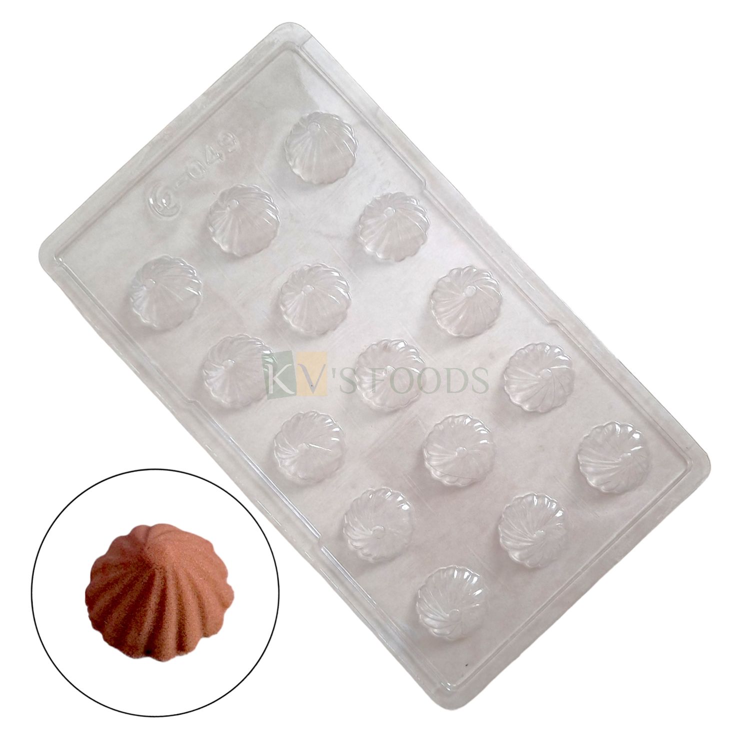 1 PC Size 11.5 x 6.6 Inches, Thickness 0.8 Inch, Rectangle, Modak Shape PVC Chocolate Mould, 15 Cavity, Transparent Candy Mold Ganapati Ganesh Chaturthi Prasad Making Tools, Stuff Fillable Modak Molds