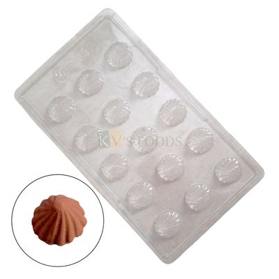 1 PC Size 11.5 x 6.6 Inches, Thickness 0.8 Inch, Rectangle, Modak Shape PVC Chocolate Mould, 15 Cavity, Transparent Candy Mold Ganapati Ganesh Chaturthi Prasad Making Tools, Stuff Fillable Modak Molds