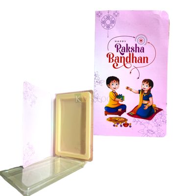 Raksha Bandhan Rakhi Special Gift Book Chocolate Box for Chocolate Bar - Pink Graphic Raksha Bandan Design