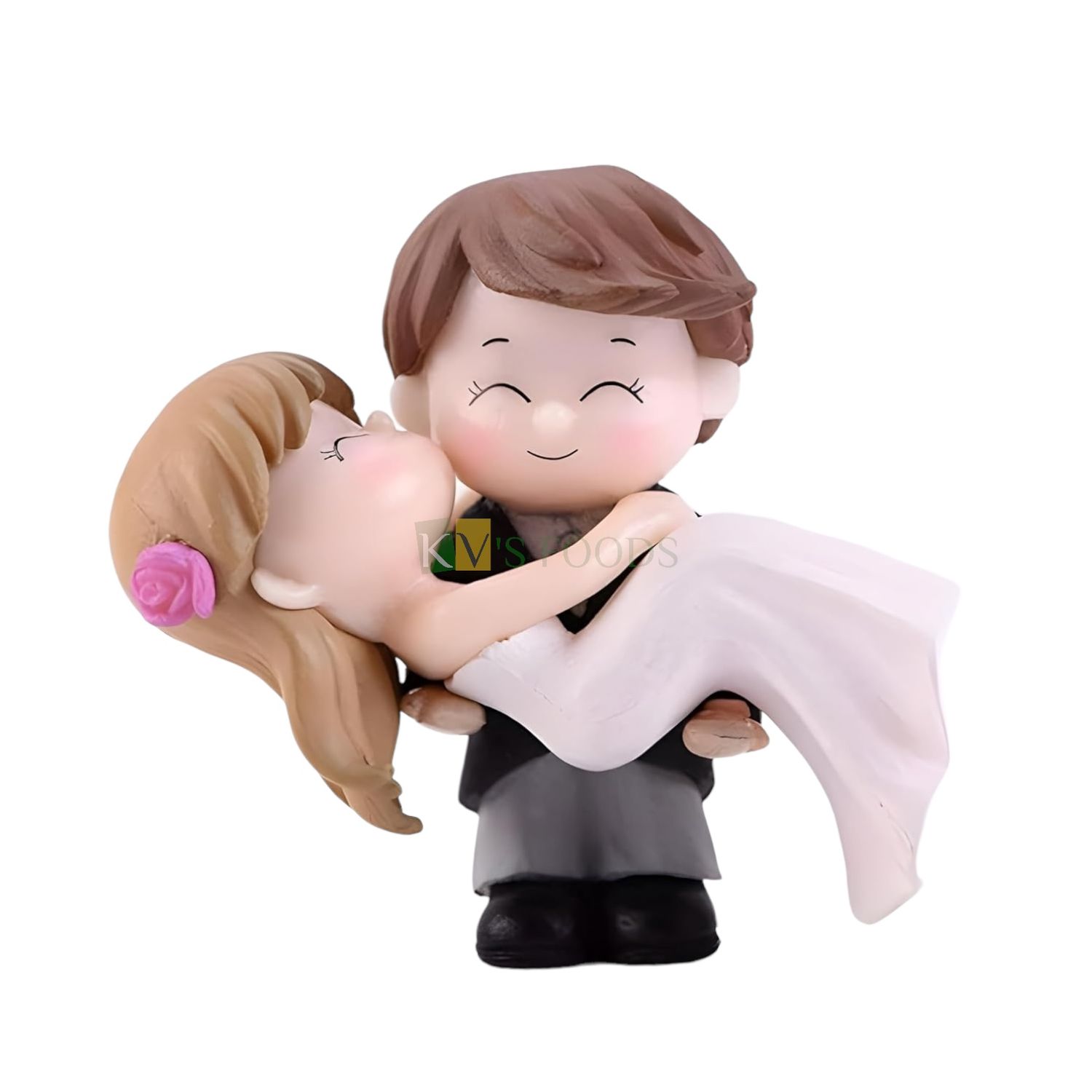 Cake Topper Cute guy lifting girl pose couple Miniature Doll Cake Topper, Fairy Garden, Bonsai Decor, Terrarium Decoration, Craft Work, Gift Article and Landscaping