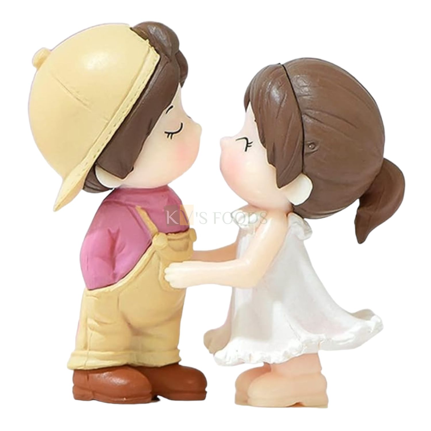 Cake Topper Cute Girl Convincing Boy Romantic Couple Miniature Doll Cake Topper, Fairy Garden, Bonsai Decor, Terrarium Decoration, Craft Work, Gift Article and Landscaping