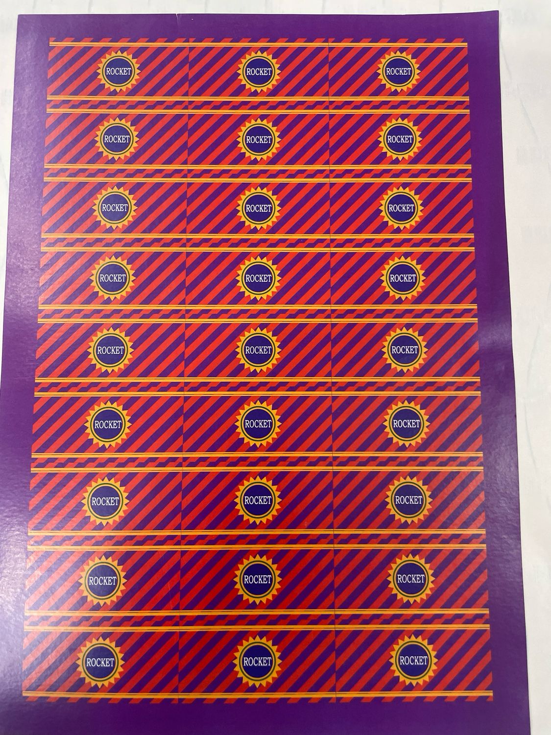 Diwali Cracker Chocolate Pre-cut Sticker Rocket 27 Stickers In 1 Sheet