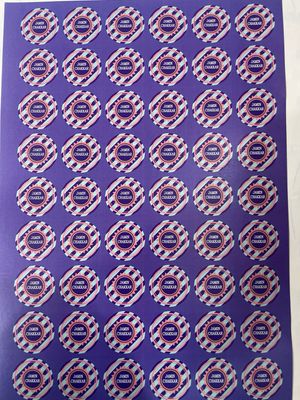 Diwali Cracker Chocolate Pre-cut Jamin Chakkar 54 Stickers In 1 Sheet